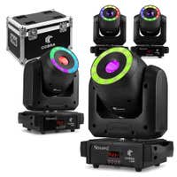 BeamZ Cobra 100R LED spot moving head set - Set van 4 stuks in flightcase - Spot moving heads - RGBW