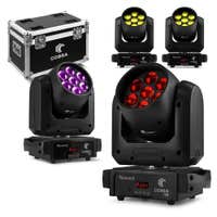 BeamZ Cobra 720 LED moving head set - Set van 4 stuks in flightcase - Wash moving heads - RGBW
