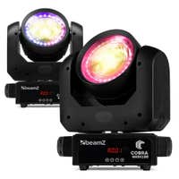 BeamZ Cobra Wash100 LED set van 2 wash moving heads met ring - 100W