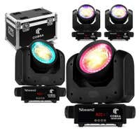 BeamZ Cobra Wash100 LED wash moving head set - Set van 4 stuks in flightcase - Wash moving heads - CW/WW