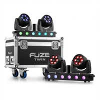 BeamZ Fuze Twin set - Twee stuks in flightcase - Wash moving head bar - 75W duo moving heads - RGBW