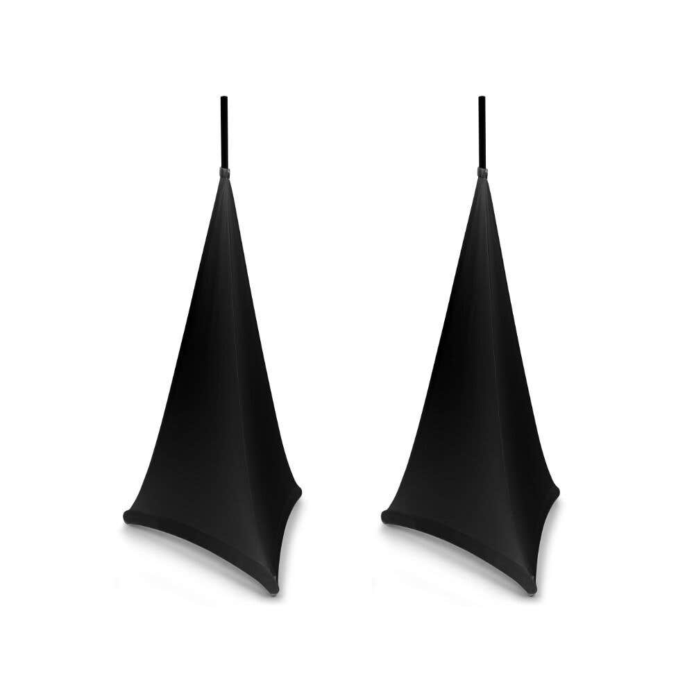 Set van 2 BeamZ LSS12B zwarte hoezen voor luidsprekerstandaards - 120cm
