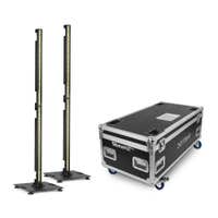 BeamZ Pro set van 4 DOTBAR CYC1 barren in flightcase met baseplates - 144 RGB LED’s - IP65