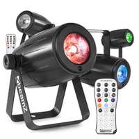 BeamZ set van 4 PS12W LED Pin spots - 12W met afstandsbediening - RGBW