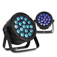 BeamZ set van 2 SlimPar45 LED Par met 18x 3W 3-in-1 RGB LED's en DMX
