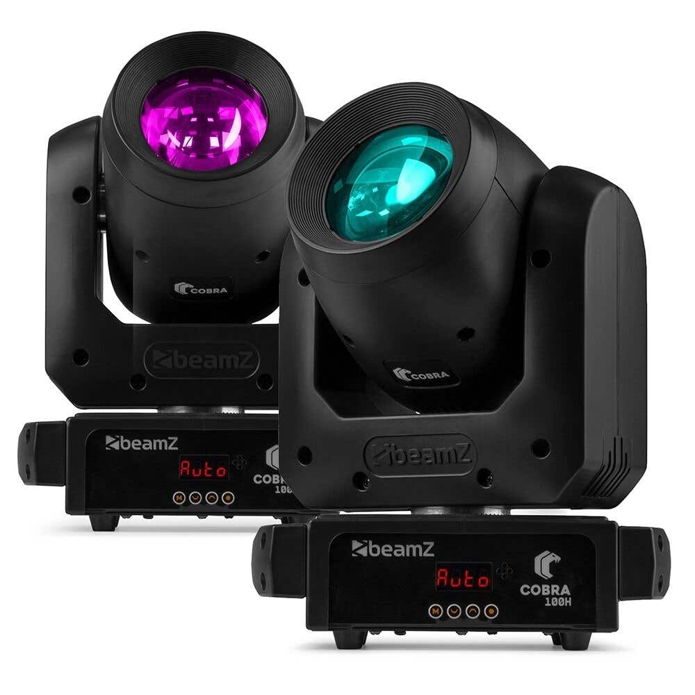BeamZ Cobra 100H LED set van 2 beam moving heads met prisma - 100W