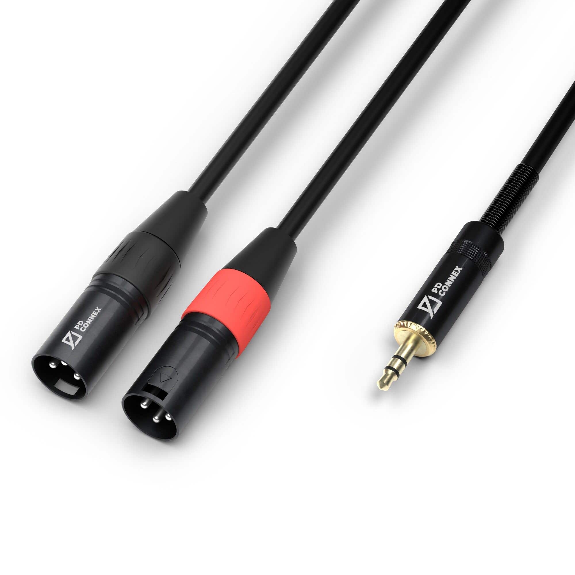 PD Connex CX70-3 kabel 2x XLR Male - 3.5mm Stereo 3.0m 