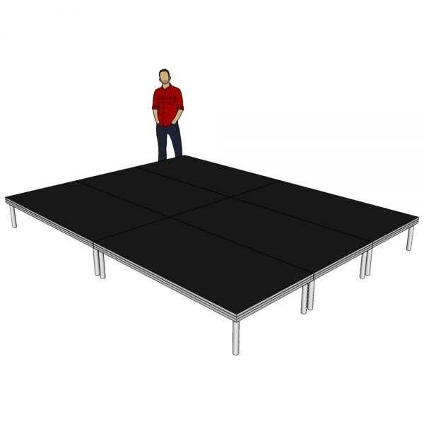 Compleet podium - 4x3 meter - hoogte 40cm incl. trap
