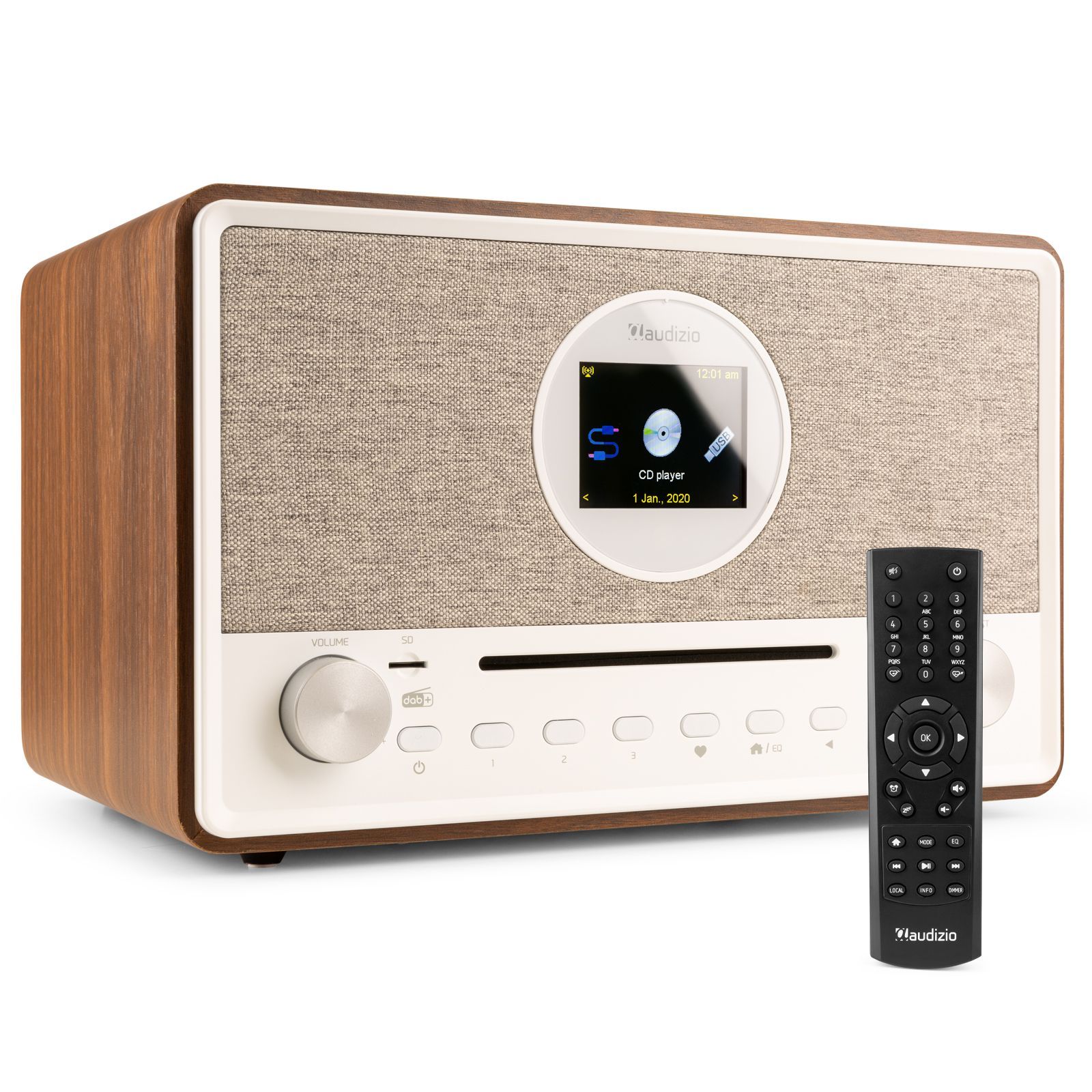Audizio Lucca stereo DAB radio met internetradio, Bluetooth en speler - Bruin kopen?