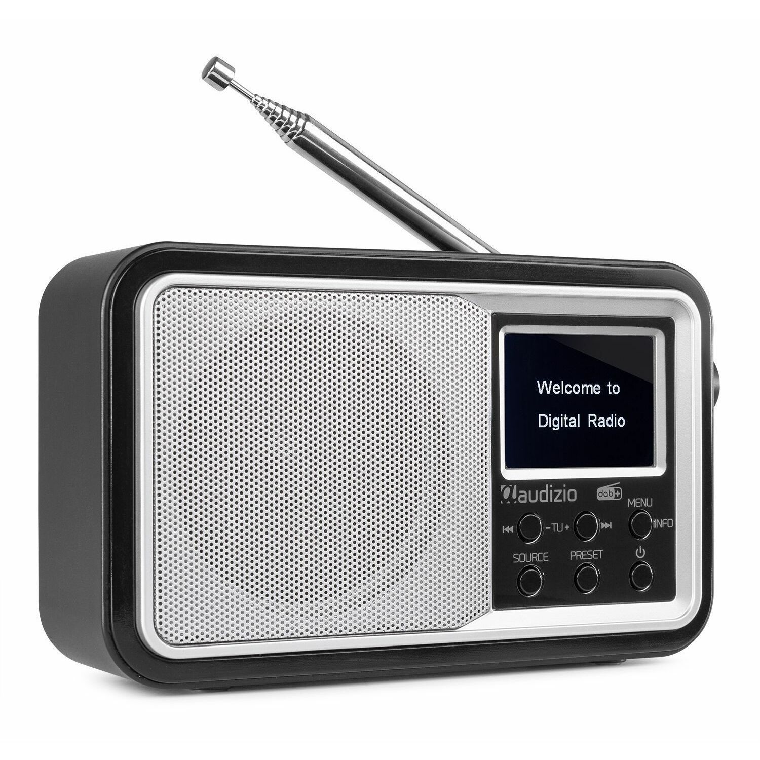 Bezienswaardigheden bekijken Hoop van Bliksem Audizio Parma draagbare DAB radio met Bluetooth en FM radio - Zilver kopen?