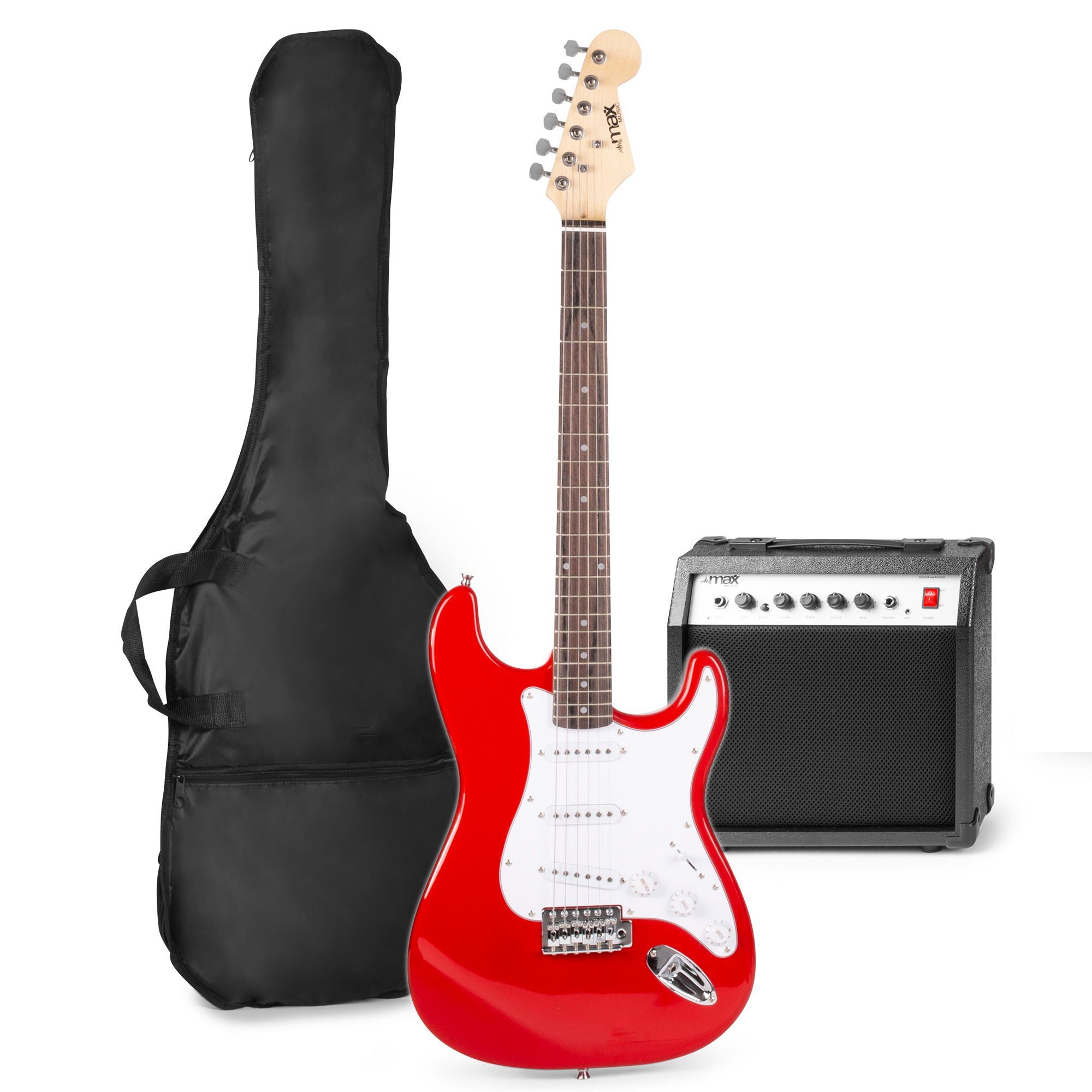 Wees aardbeving Extreem MAX GigKit elektrische gitaar starterset met o.a. 40W versterker - Rood  kopen?