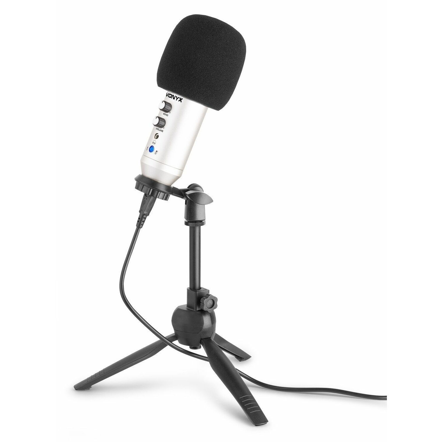 Ijsbeer tijdschrift fontein Vonyx CM320S USB studio microfoon met tafelstandaard - Titanium kopen?