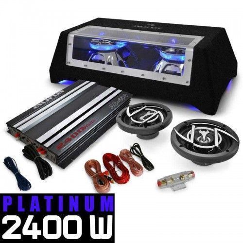 Indrukwekkend plakboek G Car HiFi set "Platinum 320" Subwoofer, luidsprekers en versterker 2400 watt