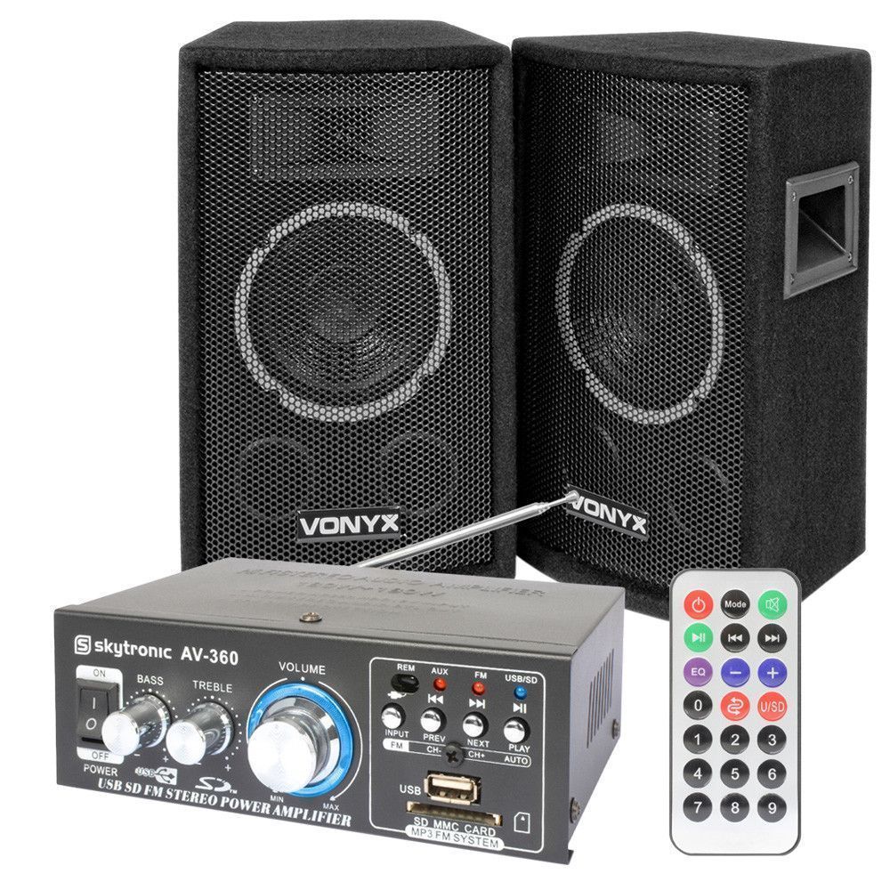 droogte Voorbijganger Plenaire sessie Vonyx SL6 geluidsbox met AV-360 versterker en kabels kopen?