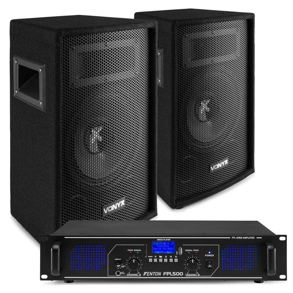 mineraal Aap Bekritiseren Complete 500W geluidsinstallatie met 2x SL8 speakers + FPL500 Bluetooth  versterker kopen?