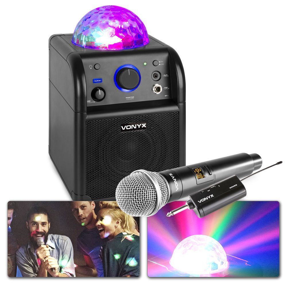 vangst Hopelijk Tol Vonyx SBS50B accu Bluetooth karaoke set met draadloze microfoon en  lichteffect kopen?