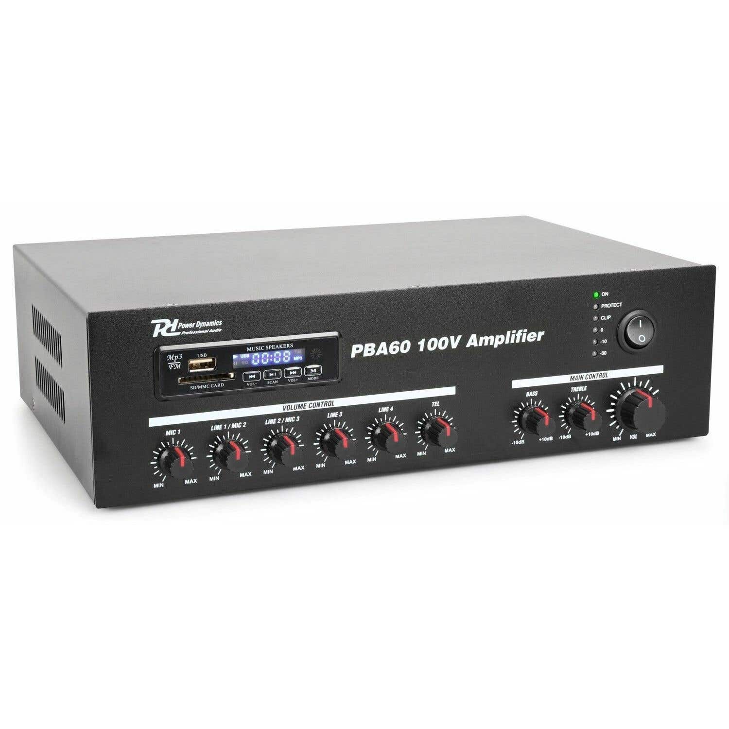 Power Dynamics PBA60 100V versterker 60W mp3 speler, tuner en Bluetooth kopen?