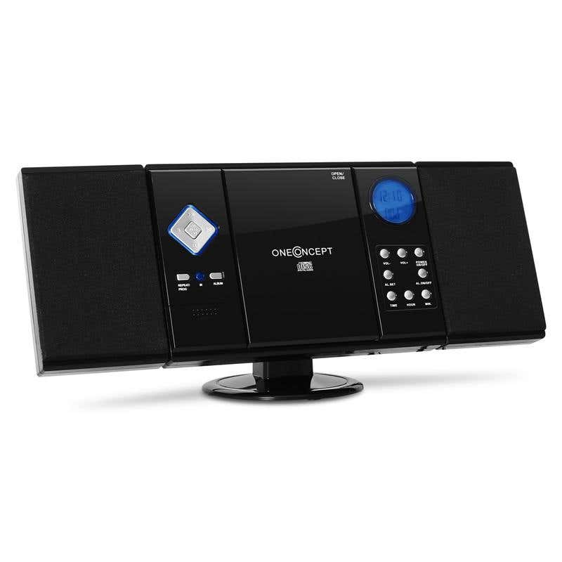 OneConcept V-12 Stereoset met USB/SD MP3, CD en AUX - Zwart