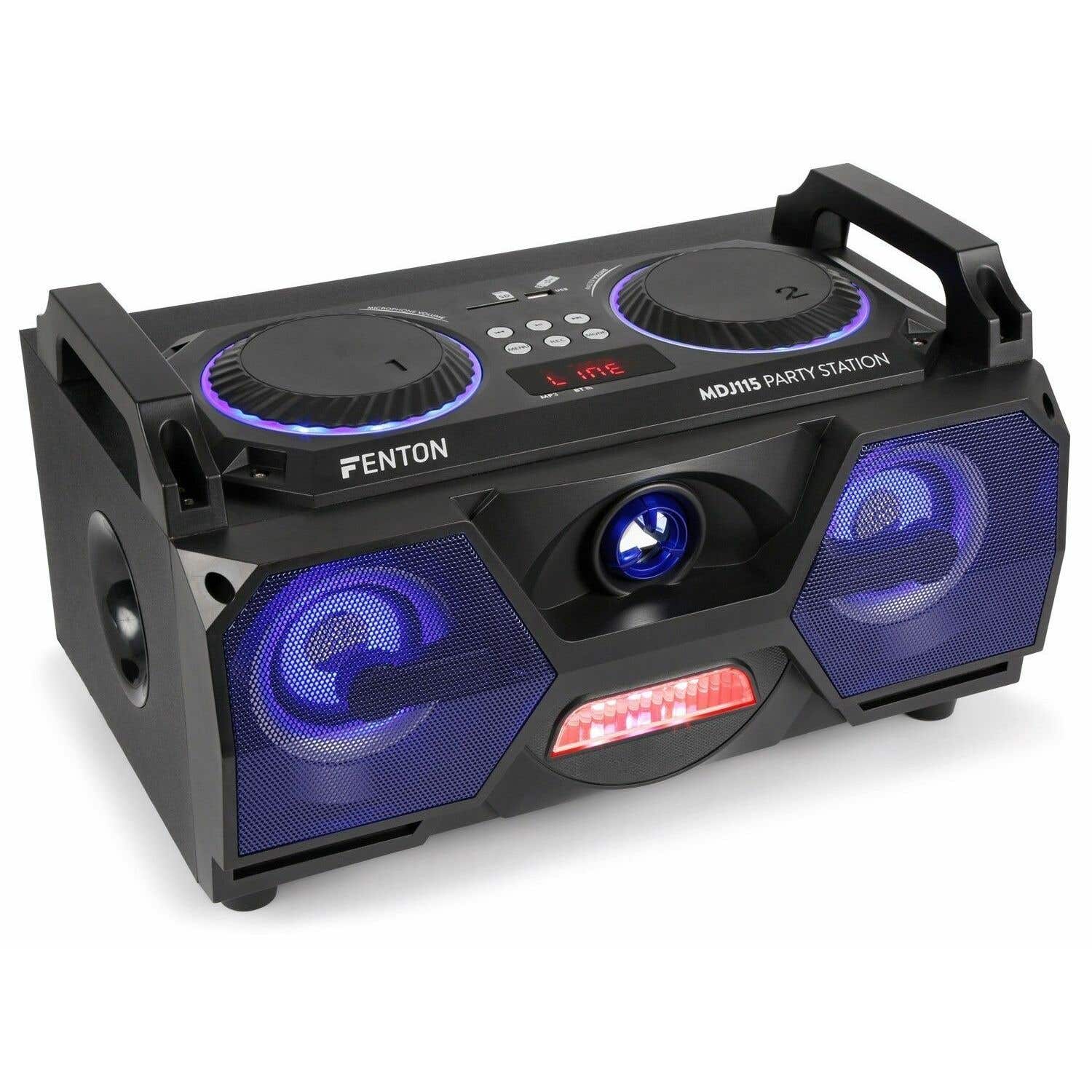 Fenton MDJ115 Partystation 120W met lichteffect en bluetooth