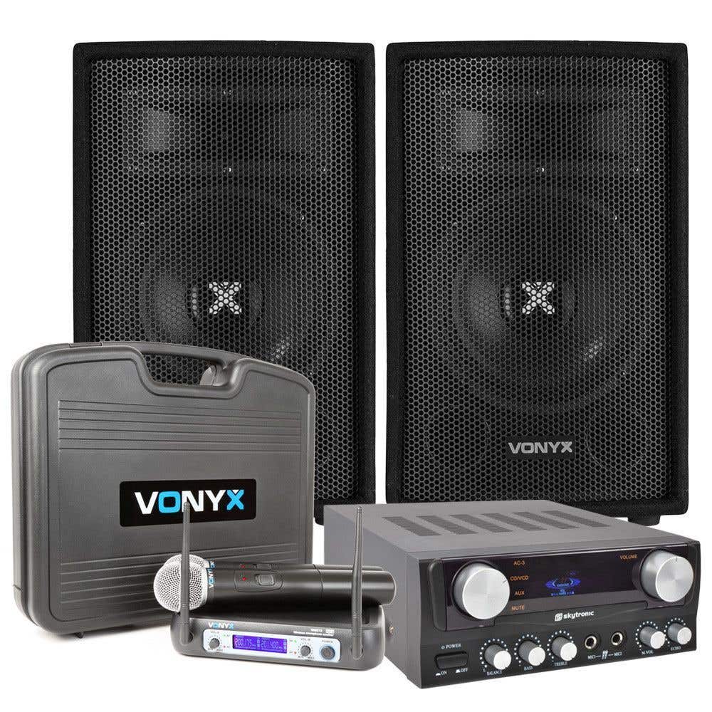 SkyTec Complete Karaokeset met Draadloze Microfoons - Direct zingen!