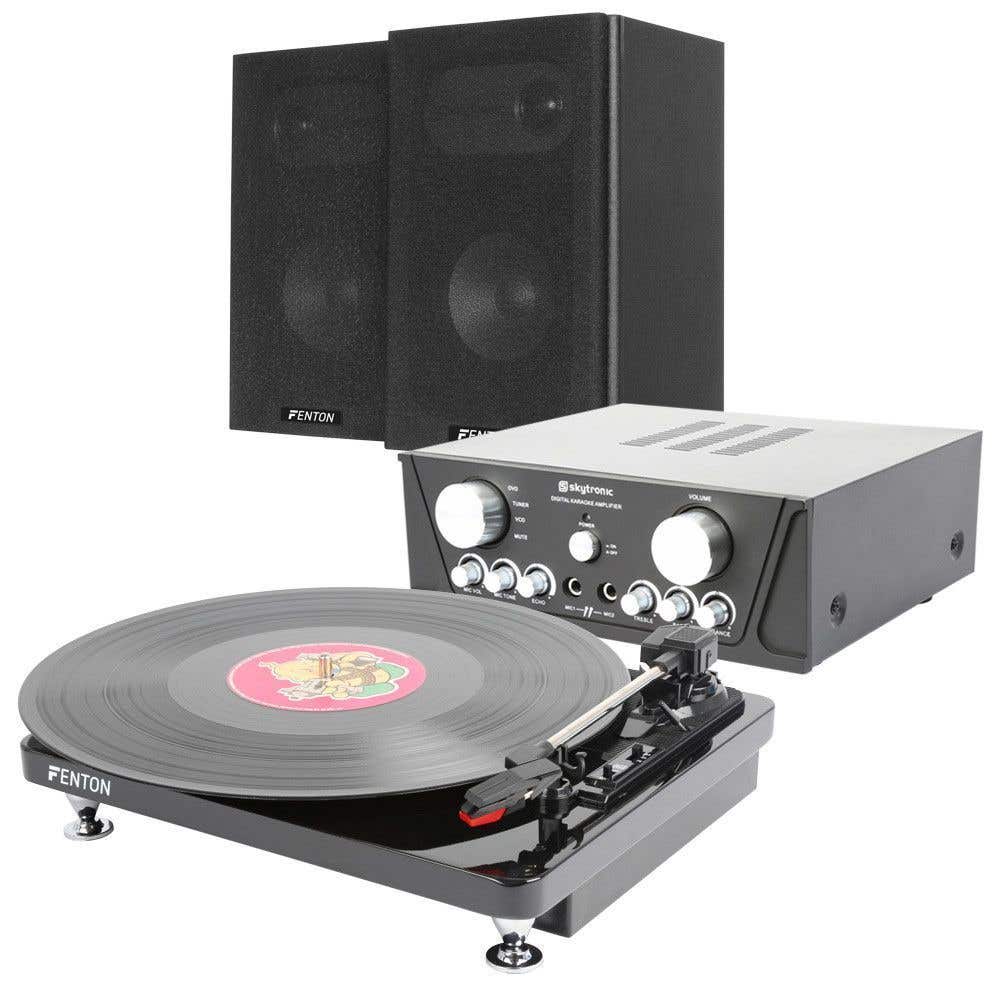 Fenton Elegante Stereo Set met RP120 pianolak finish Platenspeler