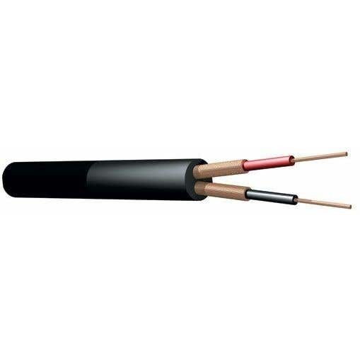 Microfoonkabel 2-aderig 6.5mm rol van 100M Zwart
