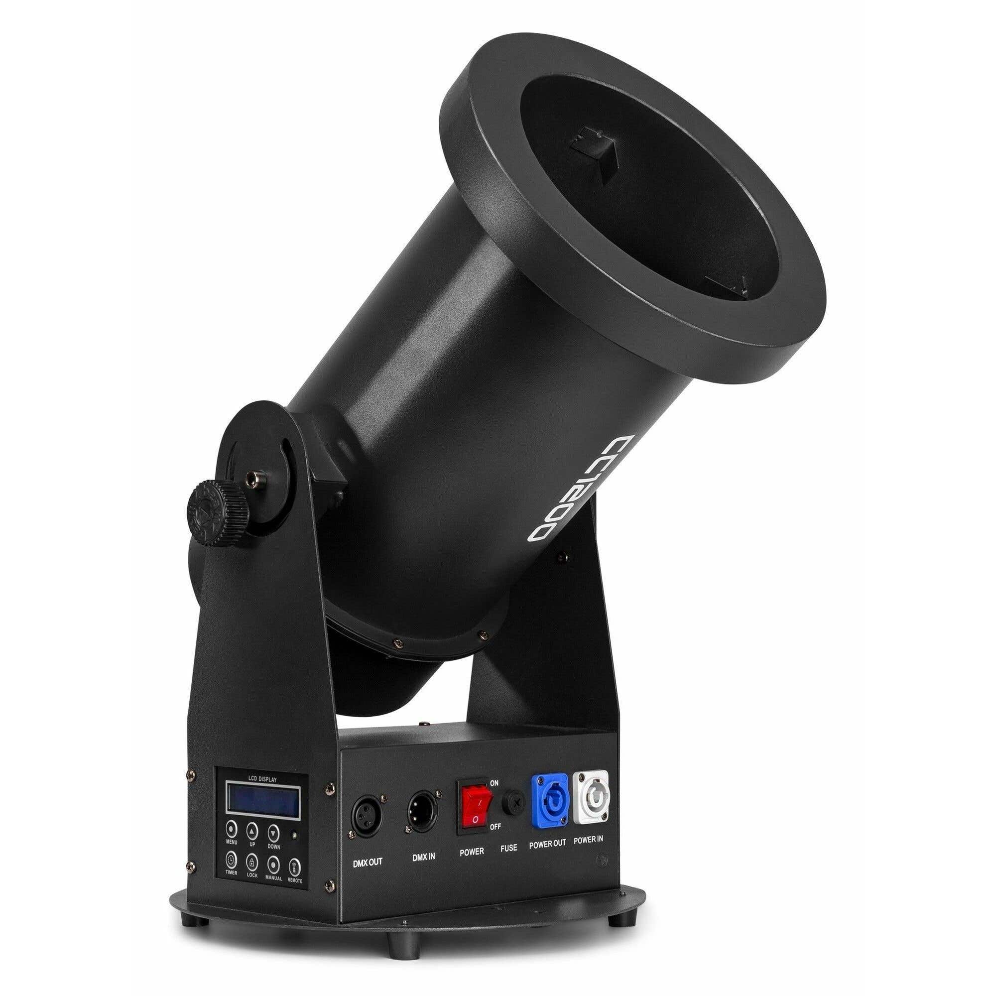 BeamZ CC1200 Confetti launcher met DMX en draadloze afstandsbediening
