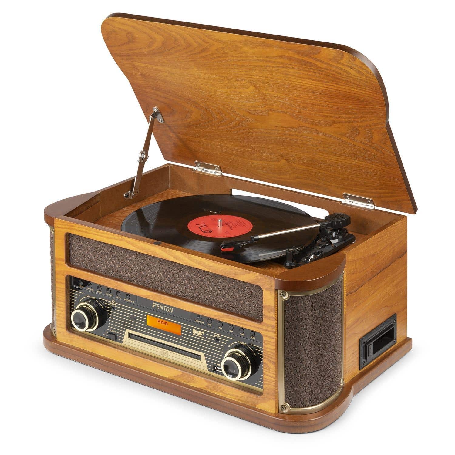 Retro Platenspeler met Bluetooth en Speakers - Fenton RP165