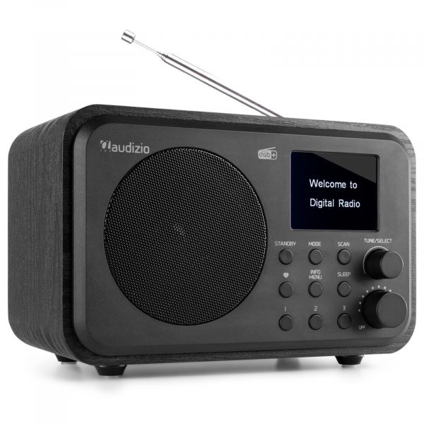 Milan draagbare DAB radio met Bluetooth, FM radio en accu - Zwart