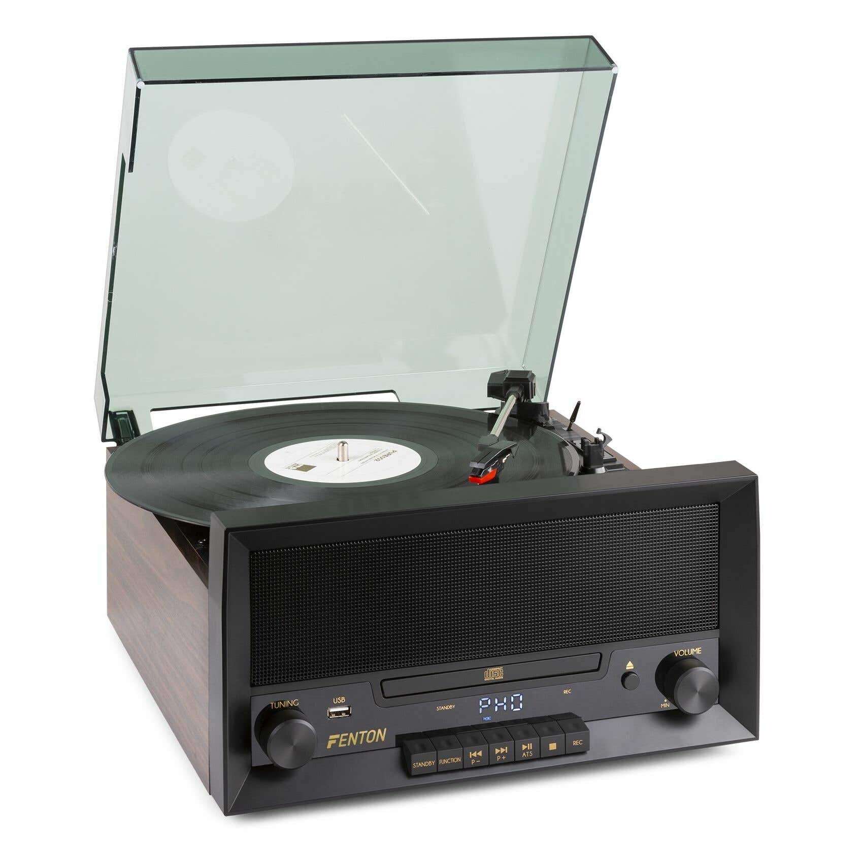 Fascineren idee voorjaar Fenton RP135W platenspeler met Bluetooth, CD en USB mp3 speler in 60's  stijl - Hout kopen?