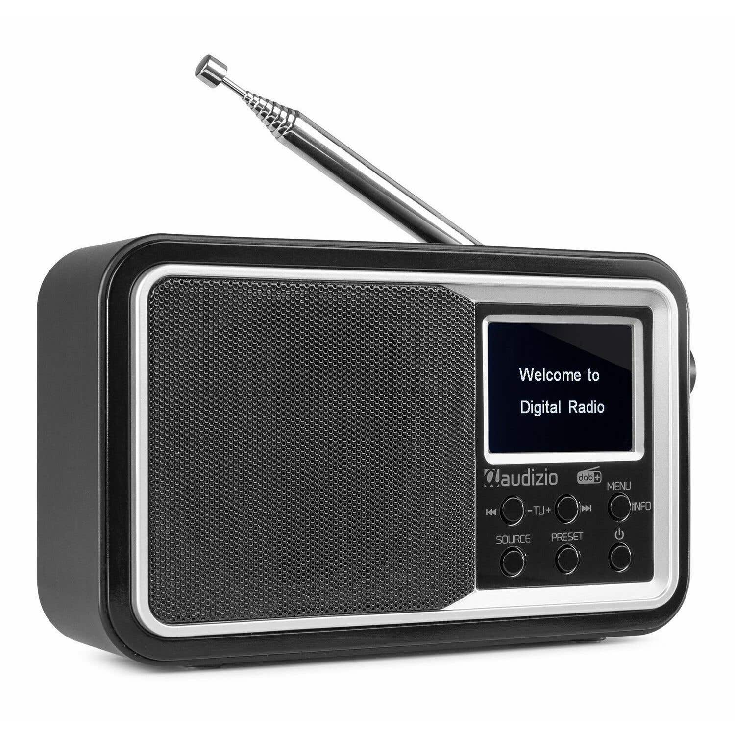 Audizio Parma draagbare radio met Bluetooth radio - Zwart