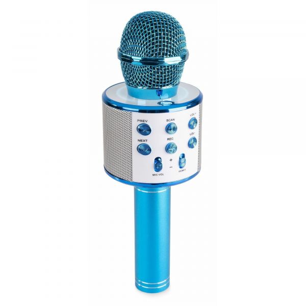MAX KM01 Karaoke microfoon met speaker, Bluetooth & mp3 - Blauw kopen?