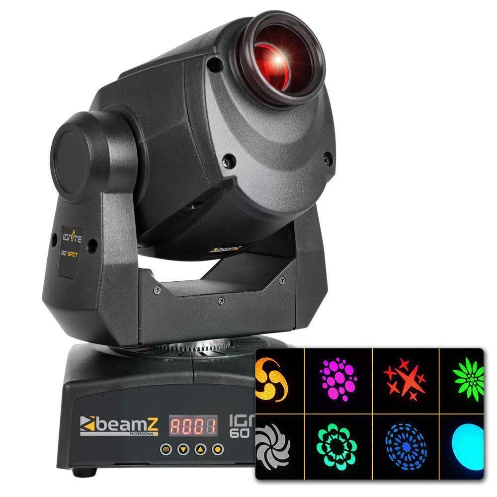 BeamZ IGNITE60 Moving Head met 60W LED, gobo's en prisma