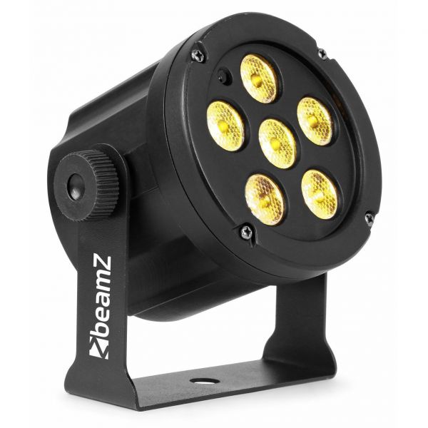 BeamZ SlimPar30 Warm en cool white + blacklight - 6 LED's van 3W per LED