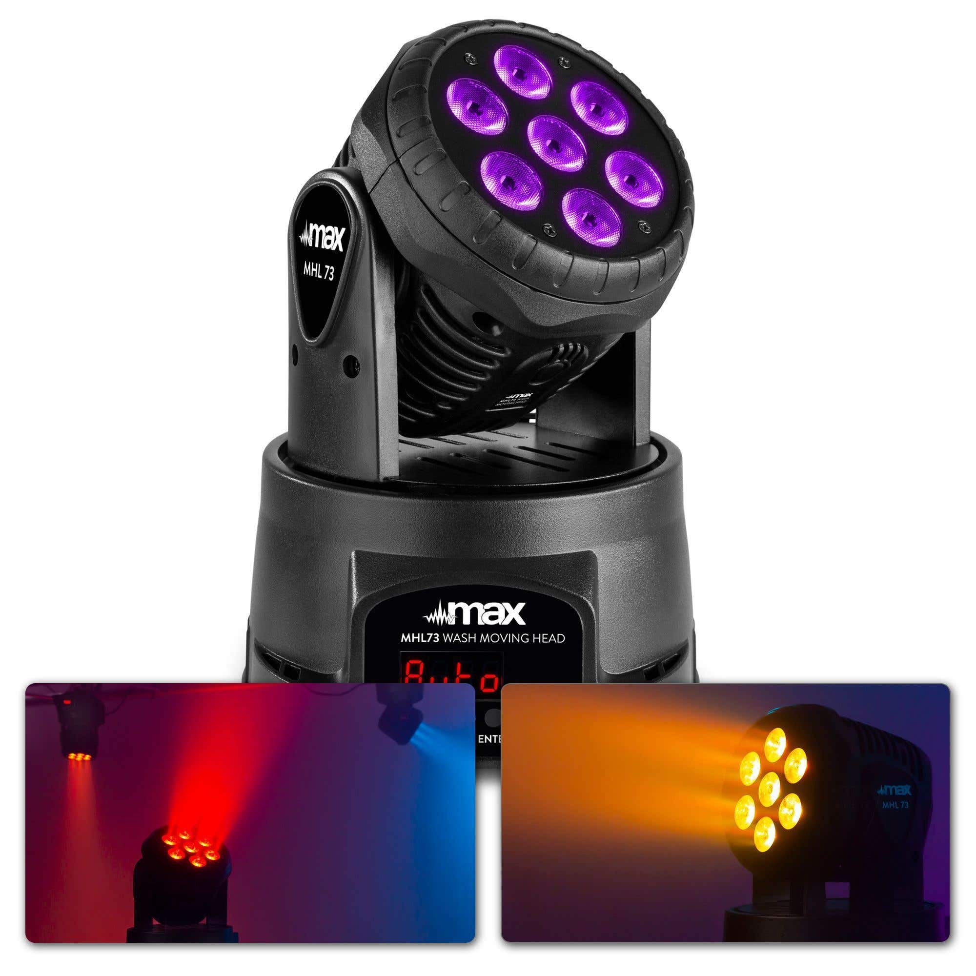 MAX MHL73 LED moving head met 7x 8W LED's - RGBW
