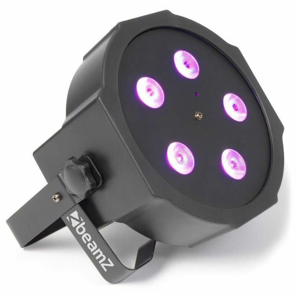 BeamZ FlatPAR 5x 8W Quad LED's DMX