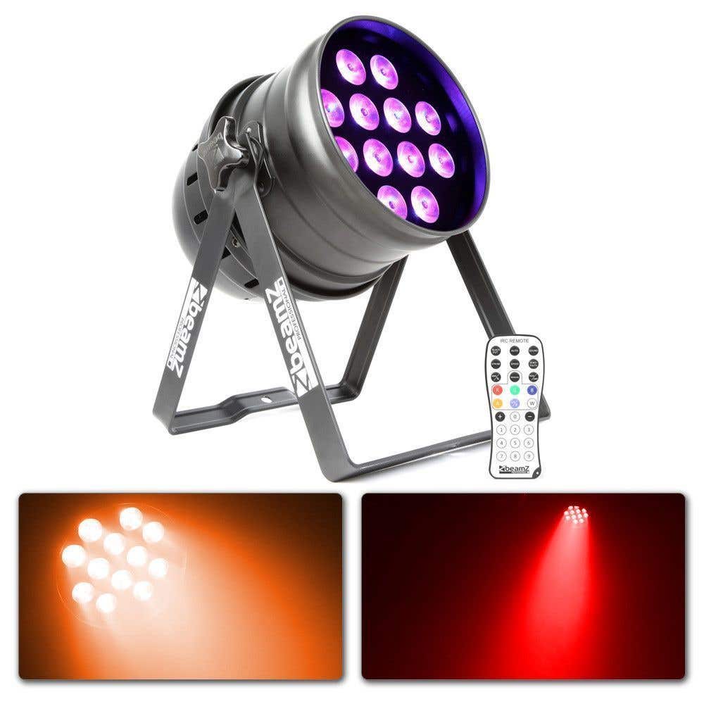 BeamZ BPP200 LED PAR 64 spot met 12x 18W HEXA LED's (RGBAW-UV)