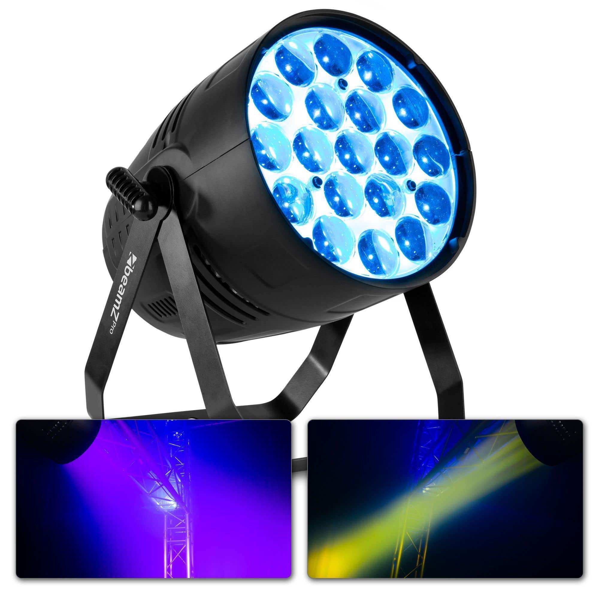 BeamZ BAC550Z Aluminium PAR met 19x 15W RGBW LED's en zoom