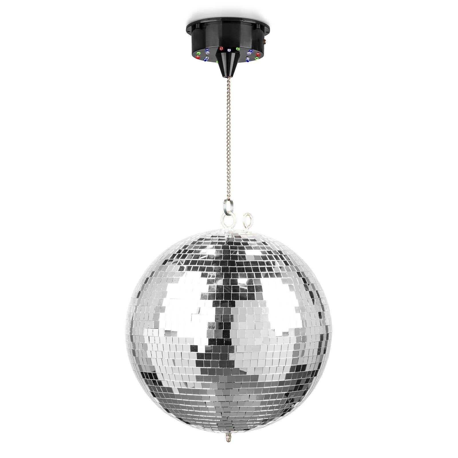 Fuzzix MB30ML Discobal 30 cm - met motor op batterijen en RGBW LED's 