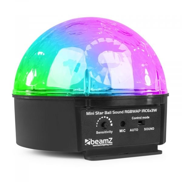 BeamZ Mini Star Ball met 6x 3W RGBWAP LED's en afstandsbediening