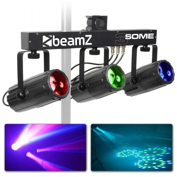 BeamZ 3-Some Lichtset 3x 57 RGBW LED's met DMX