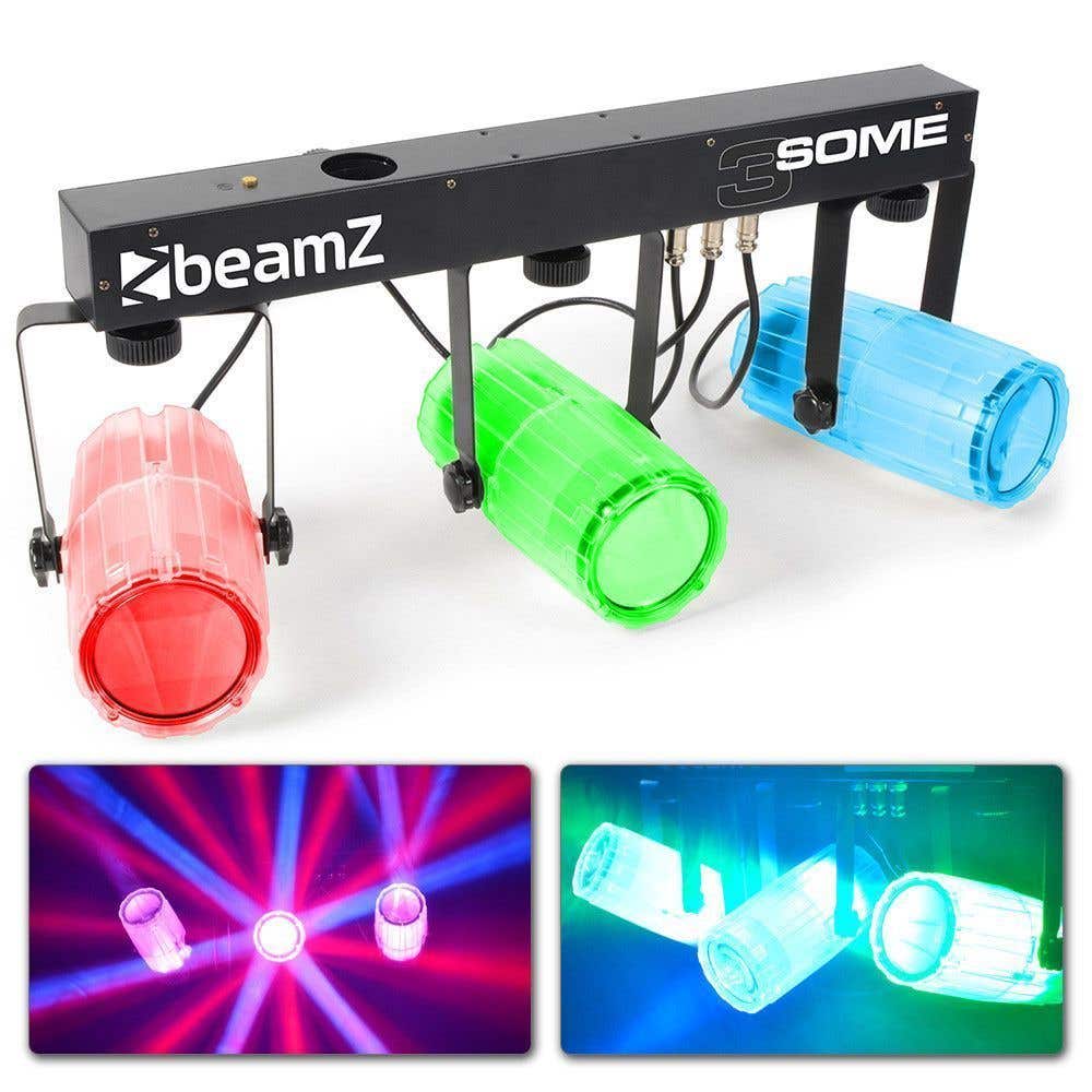BeamZ 3-Some Lichtset 3x 57 RGBW LED's met DMX - Transparant