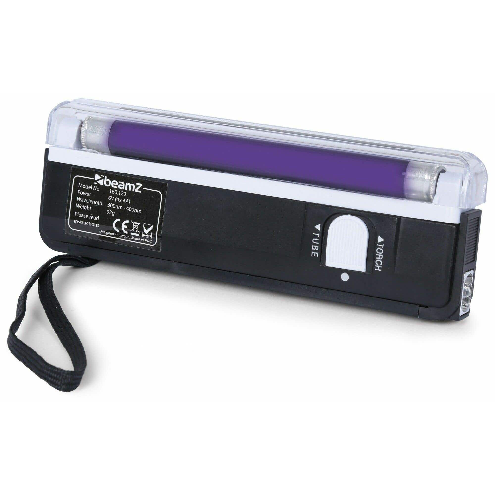 zacht Herziening open haard BeamZ draagbare 15cm Blacklight UV lamp met zaklamp kopen?