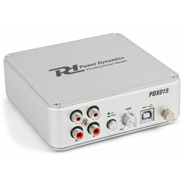 Power Dynamics PDX015 LP's digitaliseren Phono USB Voorversterker