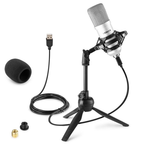 Vonyx USB studio condensator microfoon - Titanium