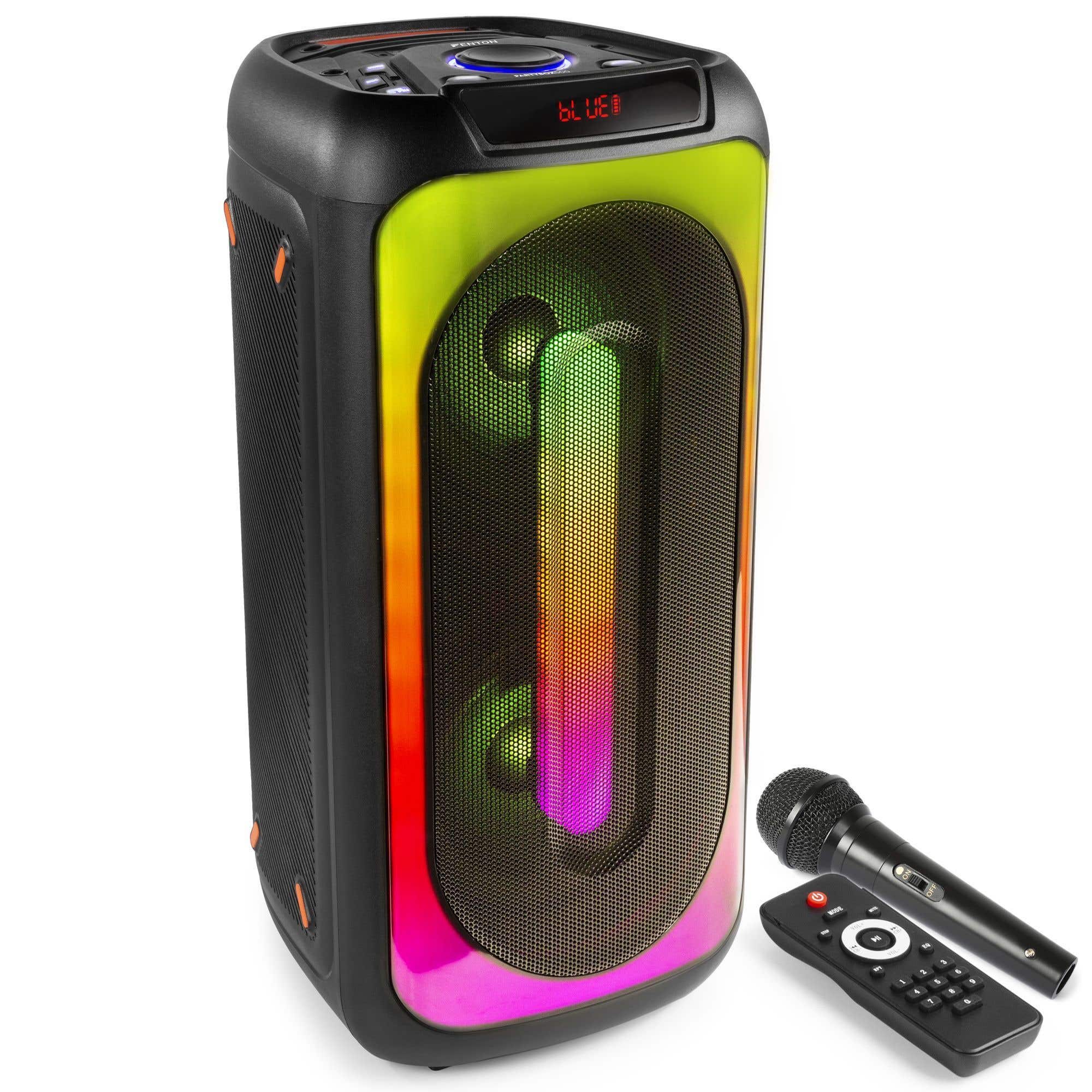 Fenton BoomBox500 - Accu partybox met LED's en microfoon - 240W