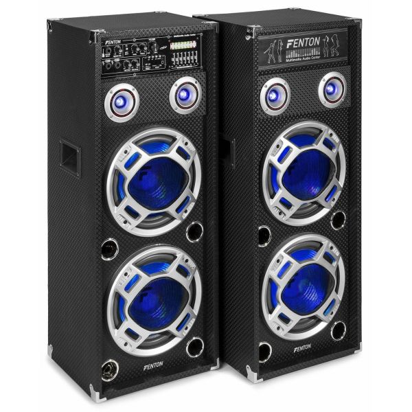 Fenton KA-210 actieve karaoke speakerset 1600W met Bluetooth en LED's
