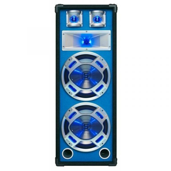 SkyTec PA DJ Luidspreker blauw 2 x 10