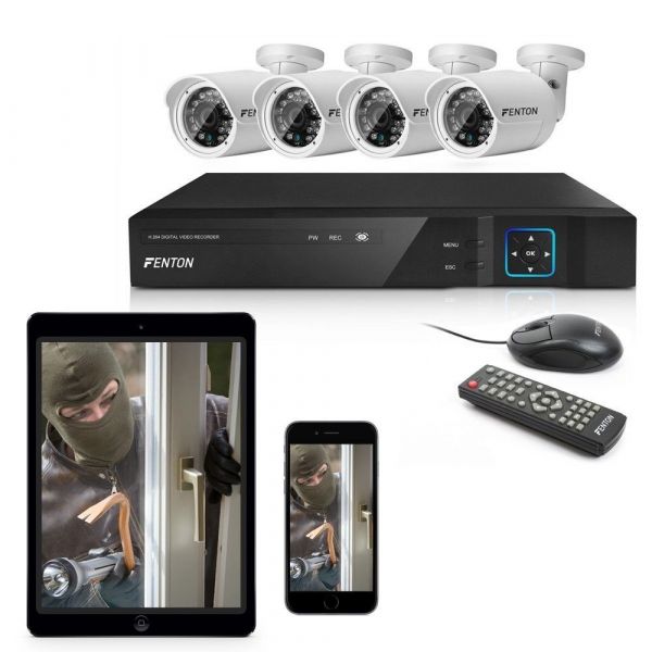 Fenton HD Bewakingssysteem met 4 Hoge-resolutiecamera's