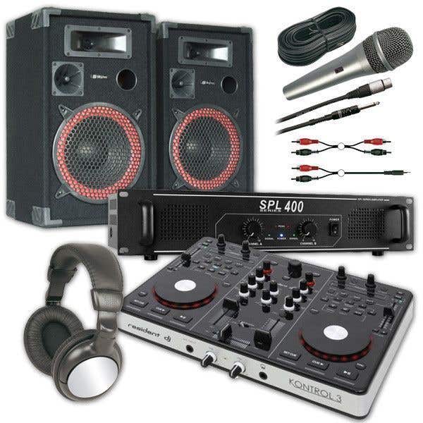 DJ set met controller, versterker en 8" luidsprekers kopen?